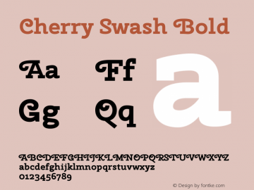 Cherry Swash Bold Version 1.001 Font Sample