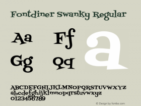 Fontdiner Swanky Regular Version 1.000 Font Sample