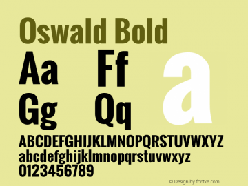 Oswald Bold Version 2.002; ttfautohint (v0.92.18-e454-dirty) -l 8 -r 50 -G 200 -x 0 -w 
