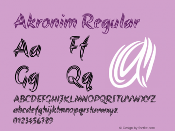 Akronim Regular Version 1.001图片样张