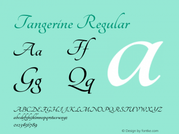 Tangerine Regular Version 1.3图片样张
