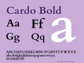 Cardo Bold Version 1.0011图片样张