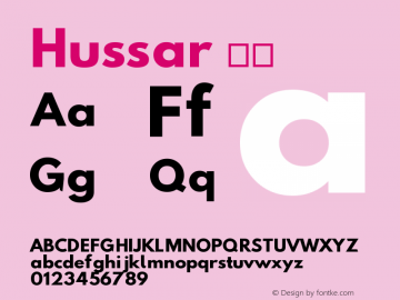 Hussar 粗体 Version 2.00 Font Sample