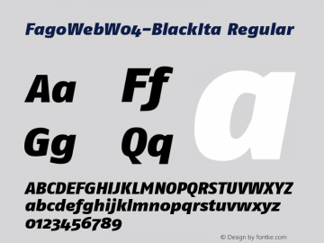 FagoWebW04-BlackIta Regular Version 7.504图片样张