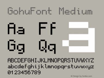 GohuFont Medium Version 001.000 Font Sample