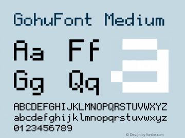 GohuFont Medium Version 001.000 Font Sample