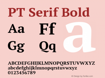 PT Serif Bold Version 1.000图片样张