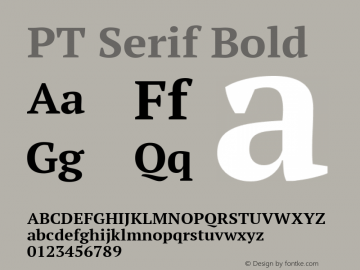 PT Serif Bold Version 1.000图片样张