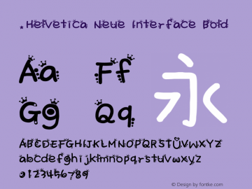 .Helvetica Neue Interface Bold 10.0d35e1图片样张