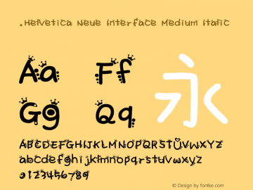 .Helvetica Neue Interface Medium Italic 10.0d35e1图片样张