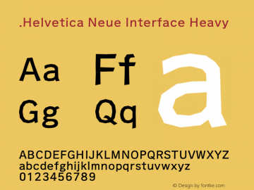 .Helvetica Neue Interface Heavy 10.0d35e1图片样张