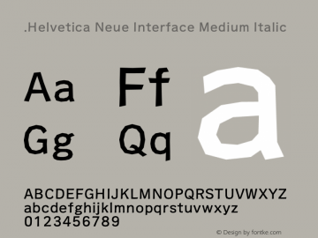 .Helvetica Neue Interface Medium Italic 10.0d35e1图片样张