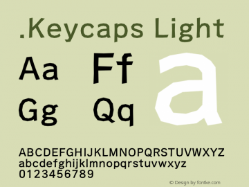 .Keycaps Light 10.0d12e1 Font Sample