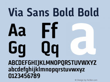 Via Sans Bold Bold Version 001.001图片样张