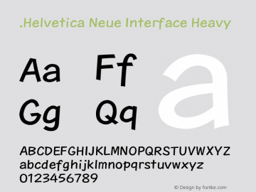 .Helvetica Neue Interface Heavy 10.0d35e1 Font Sample