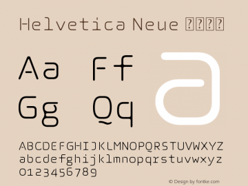 Helvetica Neue 超细斜体 10.0d35e1 Font Sample