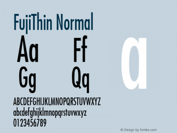 FujiThin Normal Altsys Fontographer 4.1 11/4/95图片样张