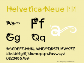 Helvetica Neue 瘦体 10.0d35e1 Font Sample