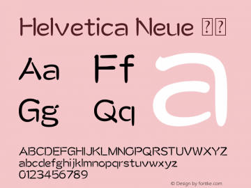 Helvetica Neue 斜体 10.0d35e1 Font Sample