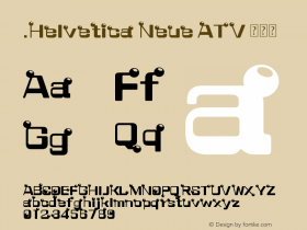 .Helvetica Neue ATV 常规体 10.0d35e1图片样张