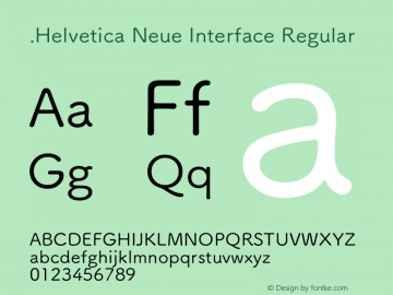 .Helvetica Neue Interface Regular 10.0d35e1图片样张