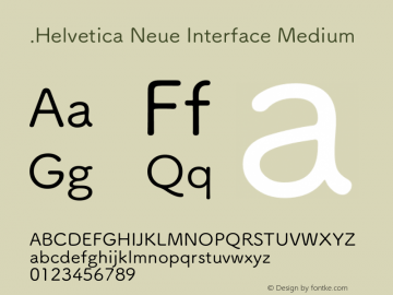 .Helvetica Neue Interface Medium 10.0d35e1图片样张