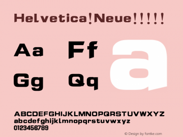 Helvetica Neue 紧缩粗体 10.0d35e1 Font Sample