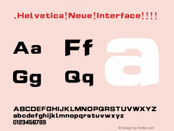 .Helvetica Neue Interface 超细体 10.0d35e1 Font Sample