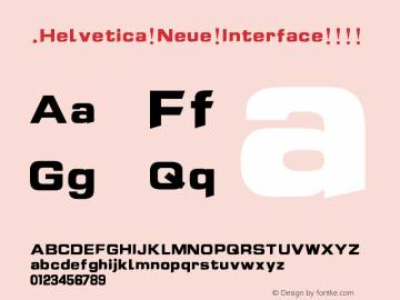 .Helvetica Neue Interface 超细体 10.0d35e1图片样张