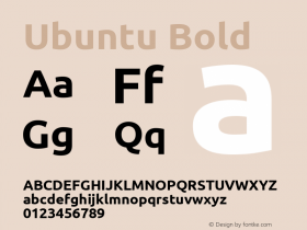 Ubuntu Bold Version 0.69 Font Sample