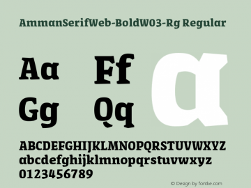 AmmanSerifWeb-BoldW03-Rg Regular Version 7.504图片样张