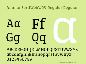 AmmanSerifWebW03-Regular Regular Version 7.504图片样张