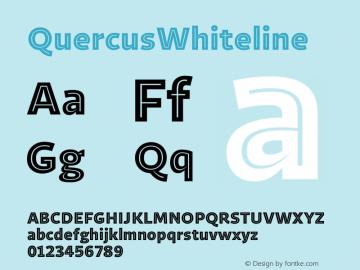 QuercusWhiteline ☞ Version 001.000;com.myfonts.easy.storm.quercus-whiteline.regular.wfkit2.version.4mvt图片样张