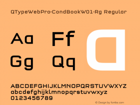 QTypeWebPro-CondBookW01-Rg Regular Version 7.504 Font Sample