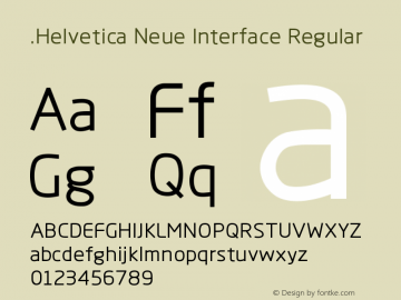 .Helvetica Neue Interface Regular 10.0d35e1图片样张