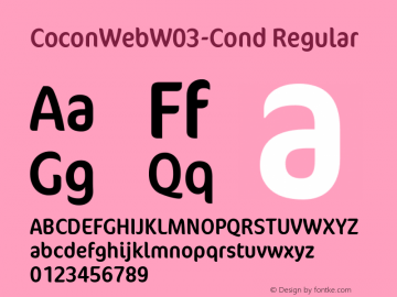 CoconWebW03-Cond Regular Version 7.504图片样张