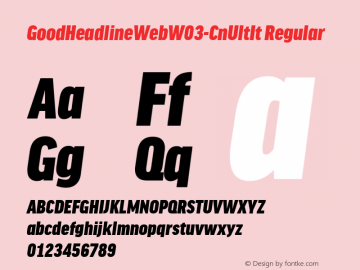 GoodHeadlineWebW03-CnUltIt Regular Version 7.504图片样张