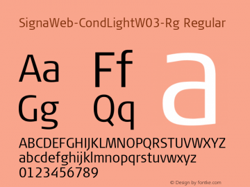 SignaWeb-CondLightW03-Rg Regular Version 7.504图片样张