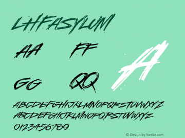 LHFAsylum ☞ (1.3) #License#;com.myfonts.easy.letterheadfonts.lhf-asylum.regular.wfkit2.version.4m8d图片样张