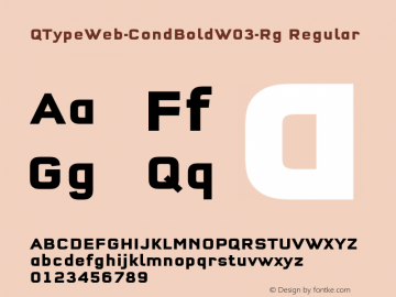 QTypeWeb-CondBoldW03-Rg Regular Version 7.504图片样张