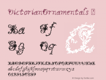 VictorianOrnamentals ☞ Version 1.000;com.myfonts.celebrity.victorian-ornamentals.regular.wfkit2.3Th3 Font Sample