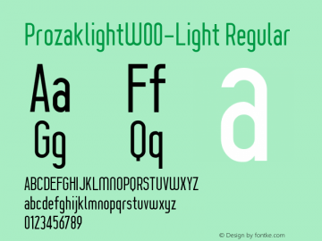 ProzaklightW00-Light Regular Version 2.10图片样张