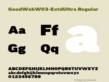 GoodWebW03-ExtdUltra Regular Version 7.504图片样张