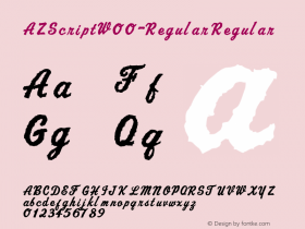 AZScriptW00-Regular Regular Version 1.0 Font Sample