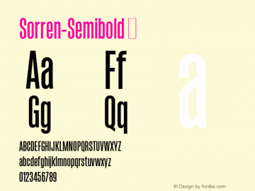 Sorren-Semibold ☞ 1.000;com.myfonts.easy.reserves.sorren.semibold.wfkit2.version.3RtG Font Sample