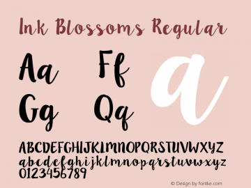 Ink Blossoms Regular Version 1.0图片样张