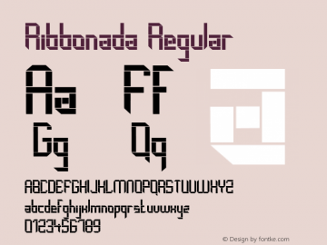 Ribbonada Regular Version 001.001 Font Sample
