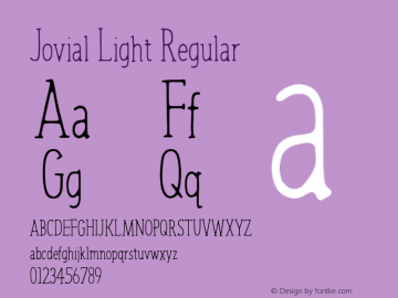 Jovial Light Regular Unknown图片样张