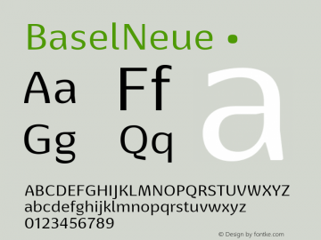 BaselNeue ☞ Version 1.000 2014 initial release; ttfautohint (v1.1) -l 8 -r 50 -G 200 -x 14 -D latn -f none -w G;com.myfonts.easy.isaco.basel-neue.regular.wfkit2.version.4hLZ Font Sample
