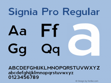 Signia Pro Regular Version 1.00 2015图片样张